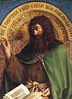 Altarpiece Canvas Paintings - The Ghent Altarpiece St John the Baptist [detail]